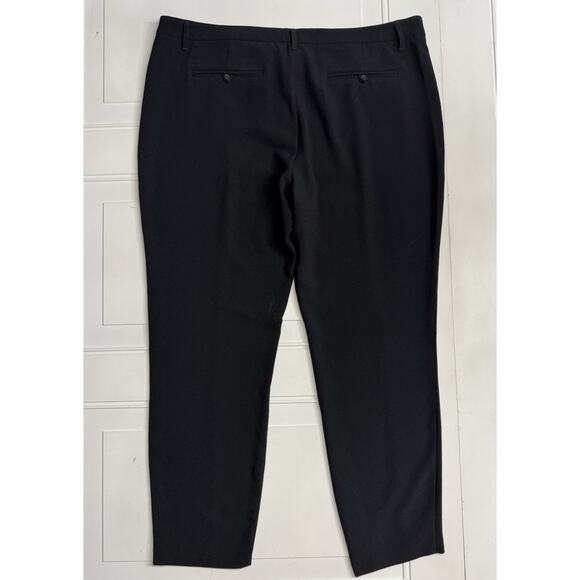 Avec Les Filles Anthropologie Womens 14 Black Straight Leg Ankle Pants Trousers - Picture 7 of 7